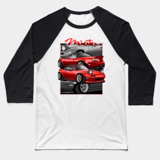 The Legendary Red Miata Roadster of the 90s Baseball T-Shirt